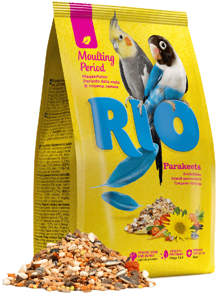 РИО Корм для средних попугаев в период линьки 0,5кг