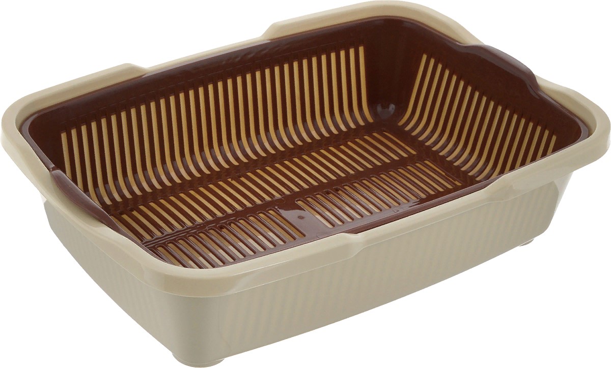 Туалет Дуня Догуш для котят с сеткой малый 37х27х8см