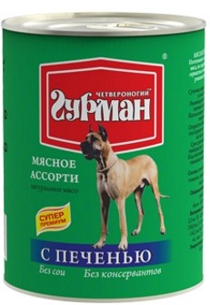 ЧГ Мясное ассорти для собак с Печенью 340г