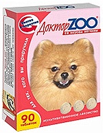 ДОКТОР ЗОО витамины д/с со вкусом Ветчины 90таб.