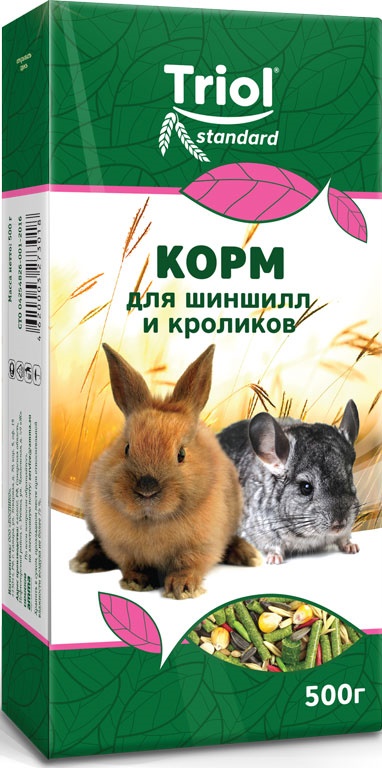 Корм Тriol Standard для шиншилл и кроликов, 500г