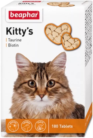 Беафар Витамины для кошек Киттис Таурин и Биотин 180таб