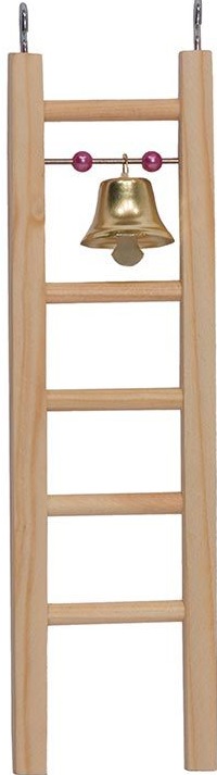 Лесенка деревянная малая с бусами и колокольчиком