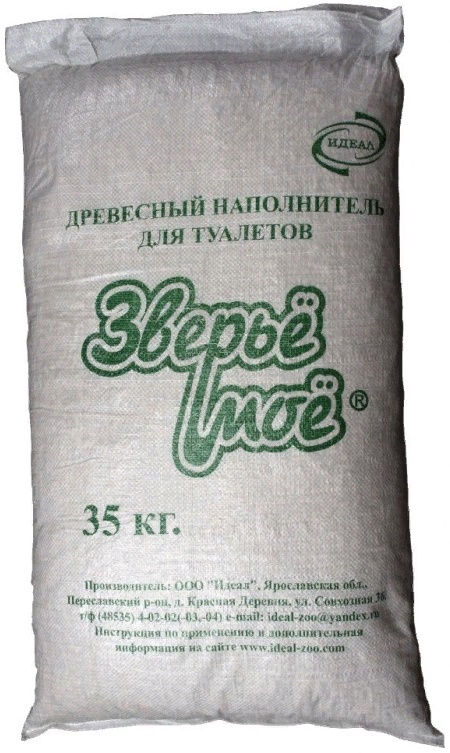 Наполнитель Зверьё моё древесный 105л 35кг