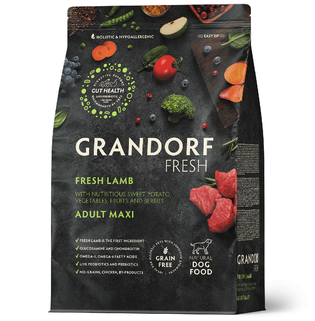 GRANDORF Fresh Dog Adult MAXI Lamb&Sweet Potato Ягненок с бататом для собак крупных пород