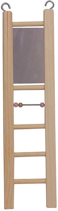 Лесенка деревянная с бусами и зеркалом