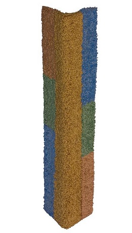 Когтеточка УГЛОВАЯ большая, ковролин цветной, подвесная 74*39,5см