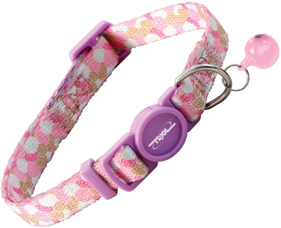 Ошейник нейлоновый для кошек "Нежность", 10*210-330мм