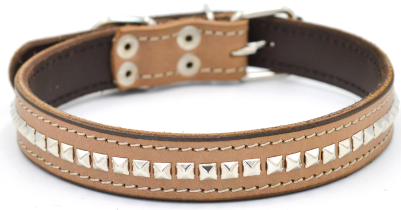 Ошейник 0649 двухслойный металл 26мм*50см