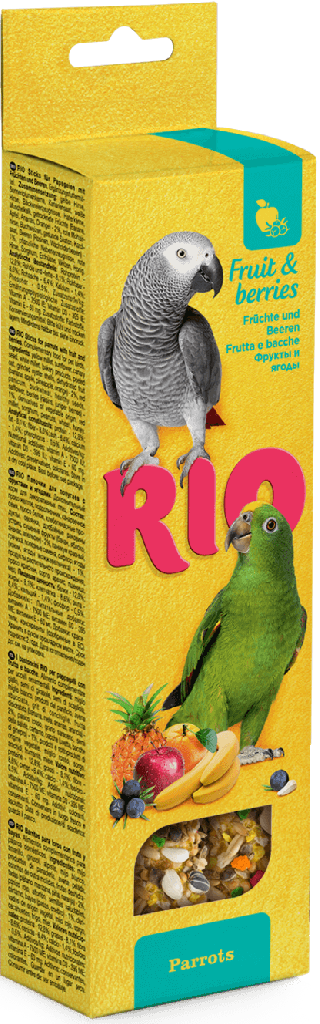 РИО Палочки д/попугаев с Фруктами и ягодами 2шт*90г