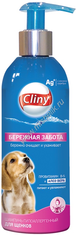 Cliny Шампунь-конд. д/щенков Бережная забота 200мл