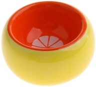 Миска керамическая для грызунов "Фрукты" 8*8*4cm