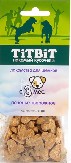 Печенье творожное для щенков 70г