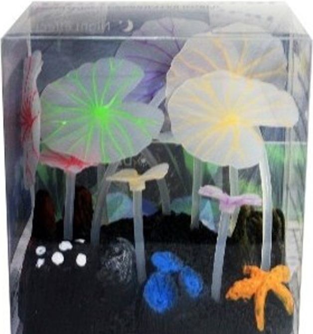 Аквадекор Грибы светящаяся 10*7*10см