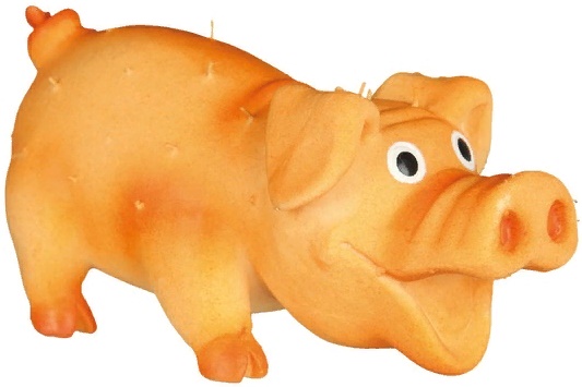 Игрушка для собак "Свинка с щетиной", 10см., латекс.