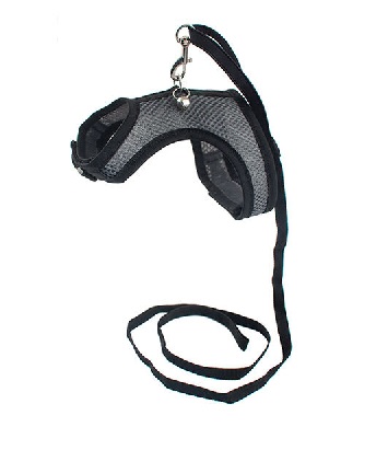 Шлейка+Поводок д/грызунов,хорьков "Дарэлл-АЭРО" 3d-сетка цв. регул. №3 (обхв. груди 18-23см)