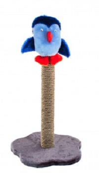 Когтеточка "ЧИП" на подставке Столбик с пингвином (джут) 38*38*59см