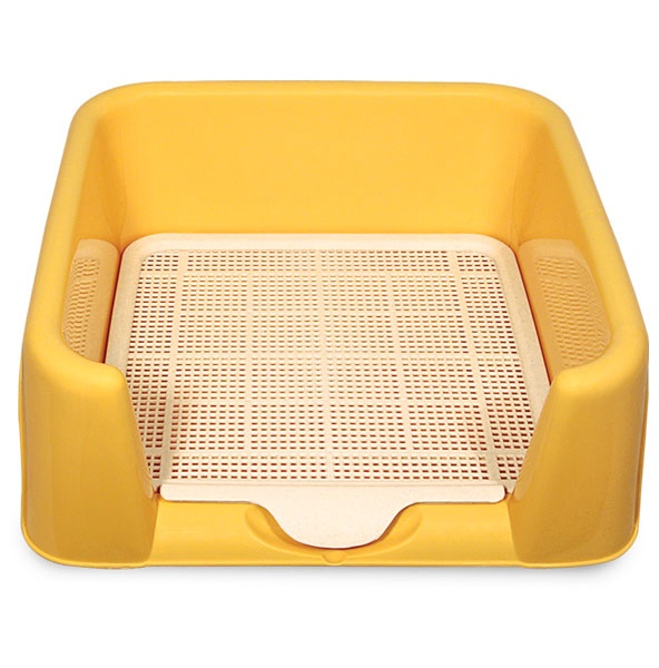 Туалет P587 для собак (сетка в комплекте), цвет в ассортименте, 400*400*155мм