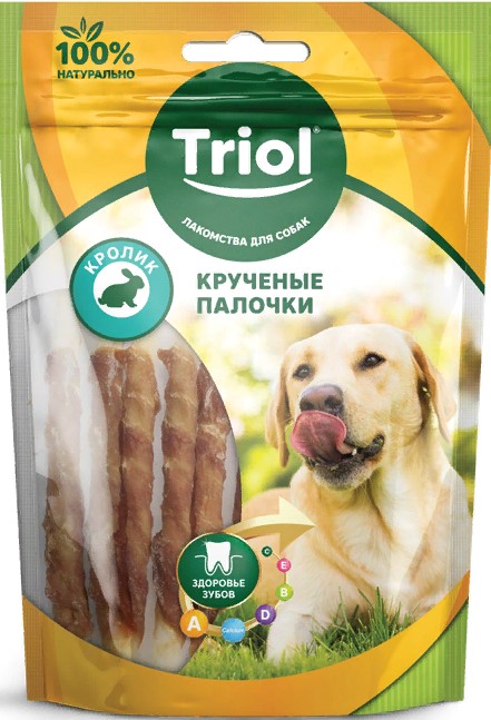 Крученые Палочки с кроликом для собак, 70г