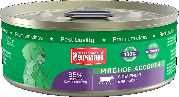 ЧГ Мясное ассорти для собак с Печенью 100г