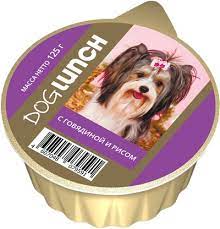 Дог Ланч кон.д/собак крем-суфле Говядина с рисом 125г