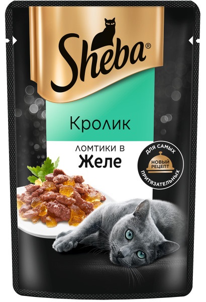 Шеба пауч д/кошек кролик в желе 75г