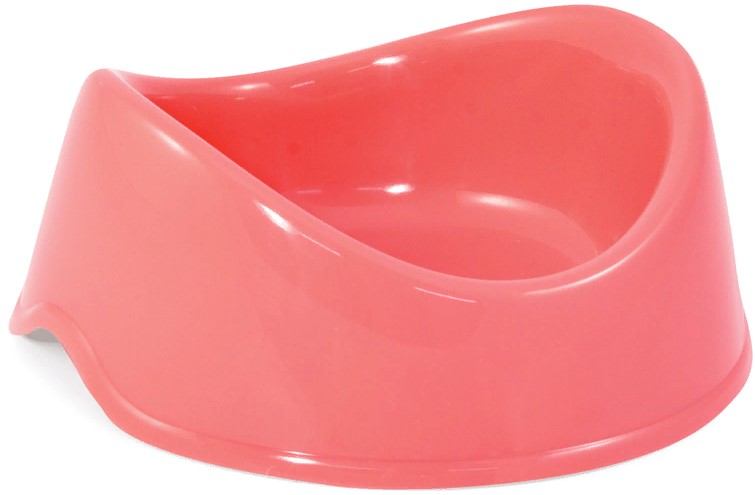 Миска пластиковая "Бисквит", коралловая, 0,25л
