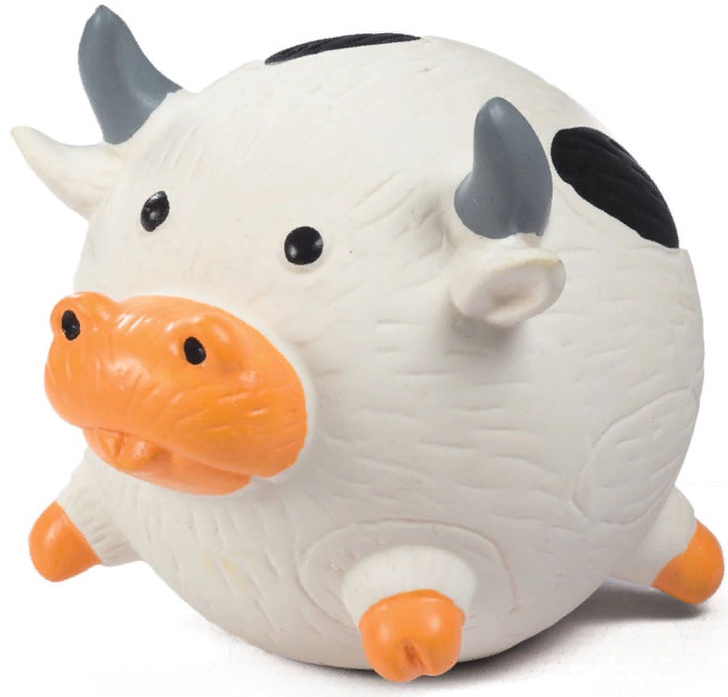Игрушка для собак из латекса "Коровка-мяч", 85мм