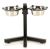 Beeztees 653582 Подставка регулируемая угловая с 2-мя стальными мисками 16см