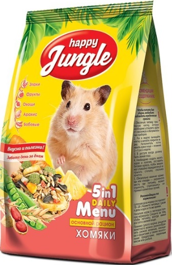 HAPPY JUNGLE Корм для хомяков 400г