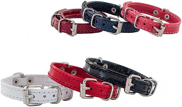 Ошейник кожаный «Брайт Комфорт» двухслойный, прошитый 12мм, обхват 14-21см