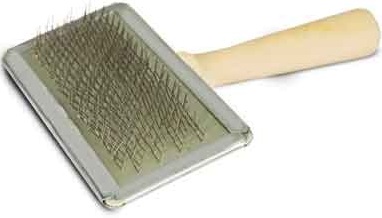 Пуходерка "Классика" L, с деревянной ручкой, 135х115мм