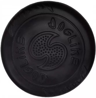 Тарелка летающая большая Doglike с этикеткой (Черная)