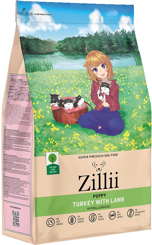 ZILLII Puppy корм для щенков Индейка с Ягнёнком