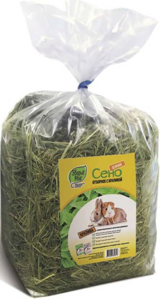 Сено Зверьё моё Отборное с крапивой 500г