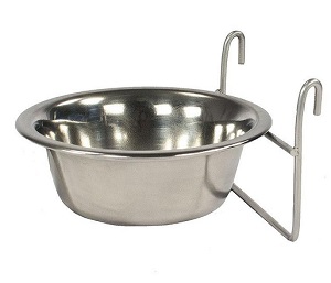 Миска мет. на подставке в клетку 0,18л