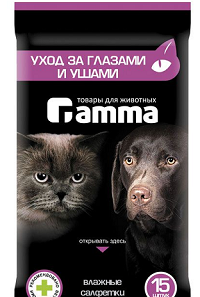 Влажные салфетки "Уход за глазами и ушами", 15шт