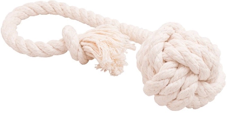 Мяч канатный Doglike средний Белый