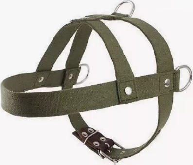 Шлейка брезентовая  универсальная ширина 35 мм, обхват шеи от 35 до 70 см.						