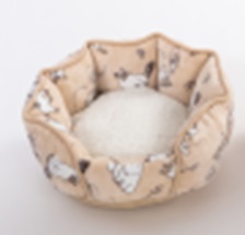 Лежанка круглая "Собаки" 43*41*22см