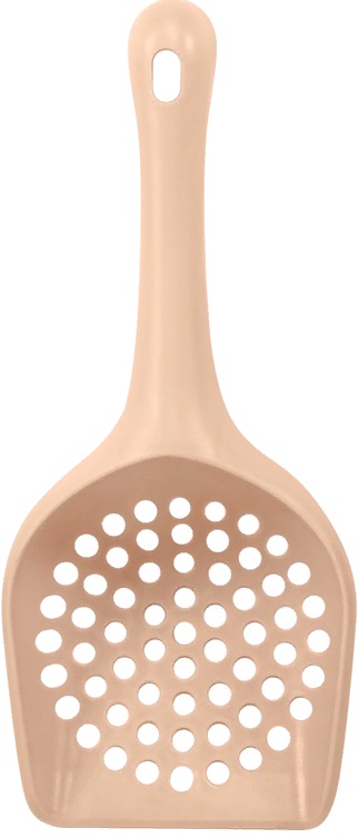 Совок для кошачьего туалета с круглой ячейкой, бежевый, 262*112*43мм