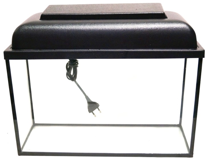 Аквариум прямоугольник 10л с Крышкой Черный