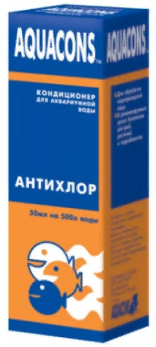 AQUACONS кондиционер д/воды "Антихлор" 50мл
