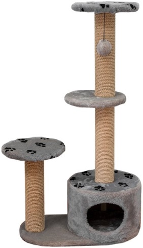 Домик-когтеточка "Джут 95" круглый 3-х уровневый 112х65х36см