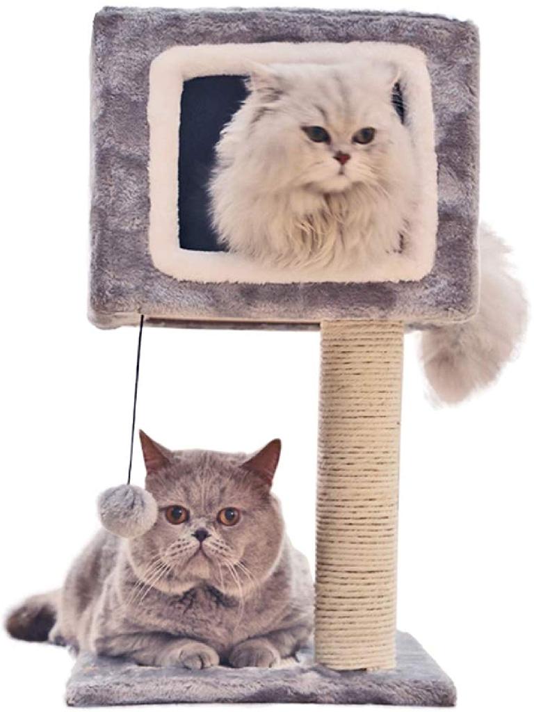 Когтеточка для кошек с домиком 31*31*57см