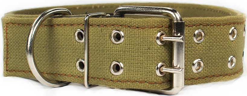 Ошейник брезентовый 45мм 2 слоя обхват 55-70см «Cotton»