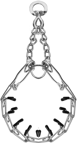 Ошейник-цепь SHH4060 строгий с пластиковыми колпачками, 4*600мм