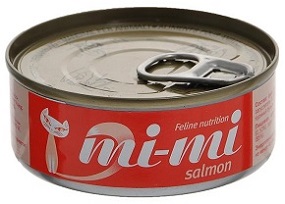 МИ-МИ консервы для кошек и котят с лососем 80г