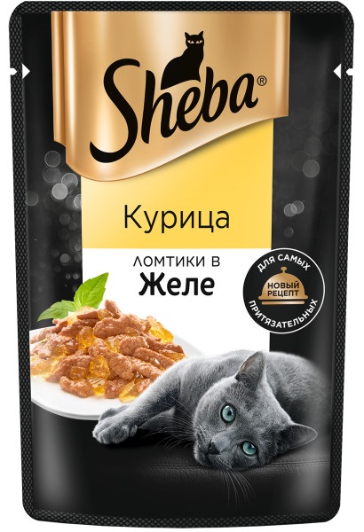 Шеба пауч д/кошек курица в желе 75г