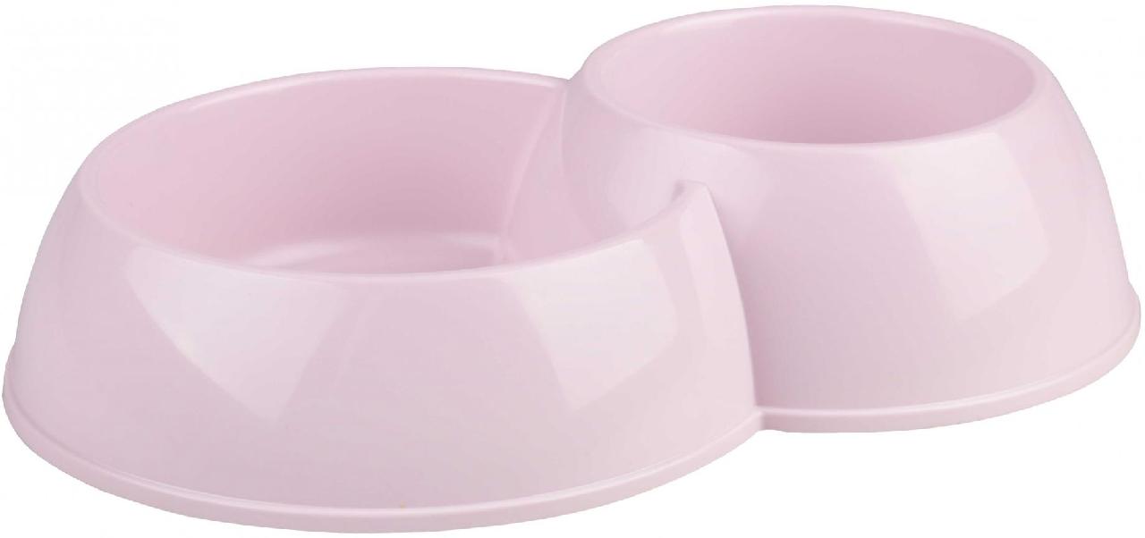 Миска для кошек двойная "Феликс" розовая